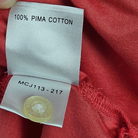 Masters Collection Mens Pima Cotton Polo Shirt Size L Salmon Golf Soft - Picture 4 of 7